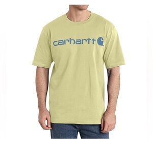 Carhartt Pale Yellow T Shirt Men’s XL Loose Fit Graphic Short Sleeve Work Wear